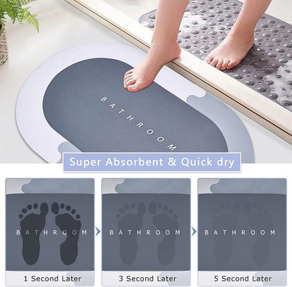 Super Absorbent Anti-Slip Bath Mat – Quick Drying Bathroom Floor Mat