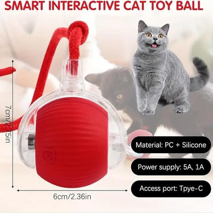 Smart Rolling Cat Toy Ball – Interactive Play with Bird Sound & Auto Movement