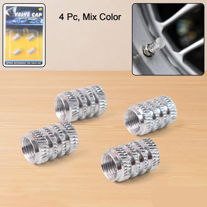 Tire Valve Stem Caps Fit For Genesis Cars. Air Valve Caps Suit For Most Car Truck Suv Wheel Accessories 4pcs Silver.