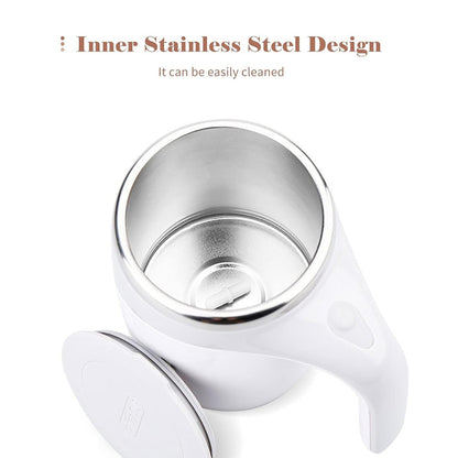 Self Stirring Coffee Mug – Automatic Mixing with Magnetic Stainless Steel Design