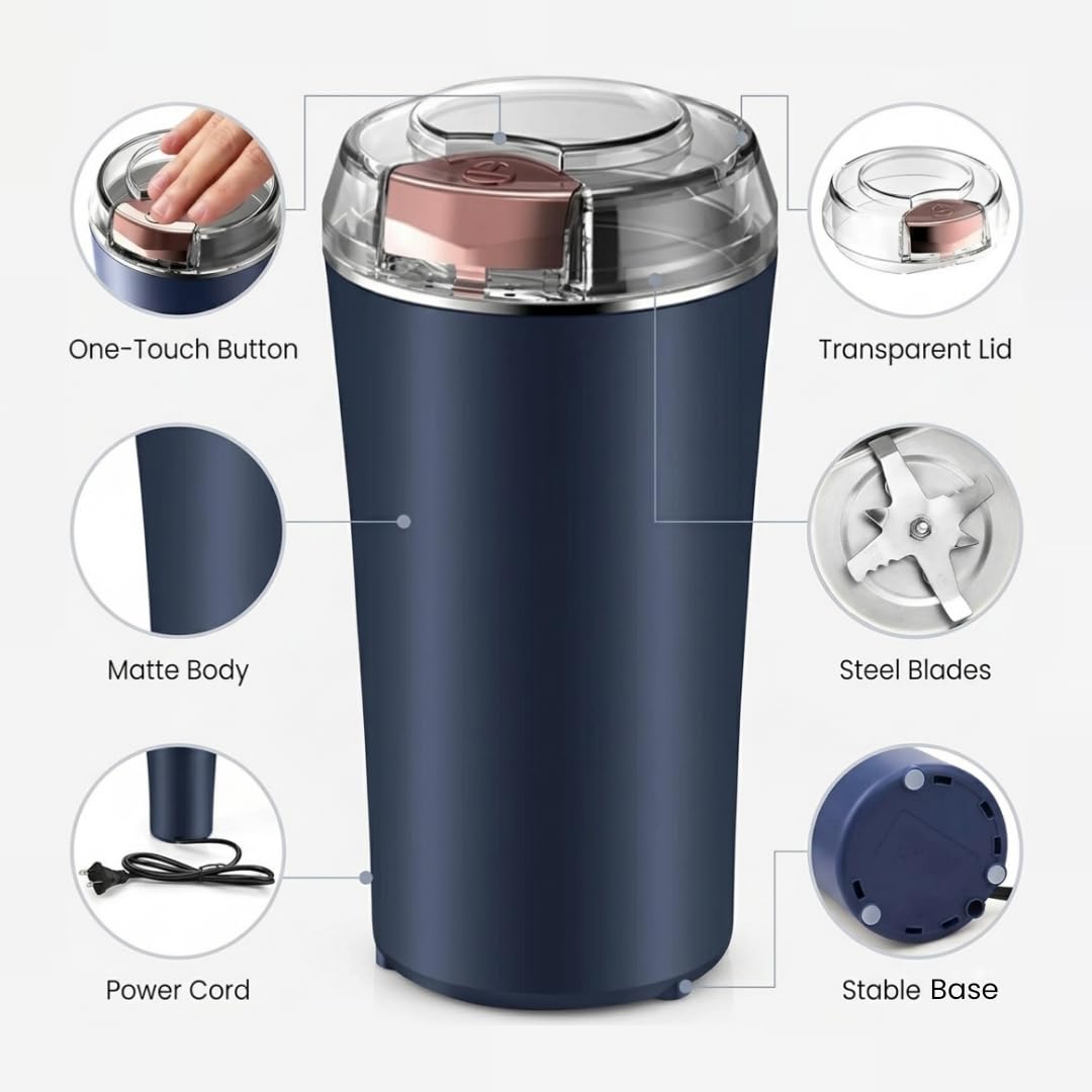 Electric Coffee & Spice Grinder – 300W Stainless Steel Multi-Purpose Grinding Machine