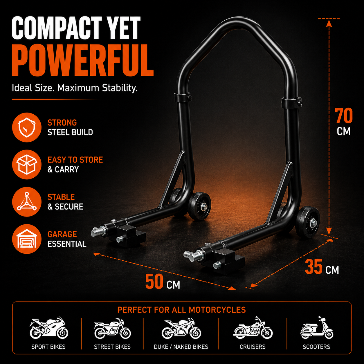 Motorcycle Paddock Stand – Heavy-Duty Bike Maintenance & Parking Stand