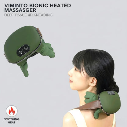 2-in-1 Rechargeable Neck & Shoulder Massager with Heat – Deep Kneading Pain Relief - Dealzyra