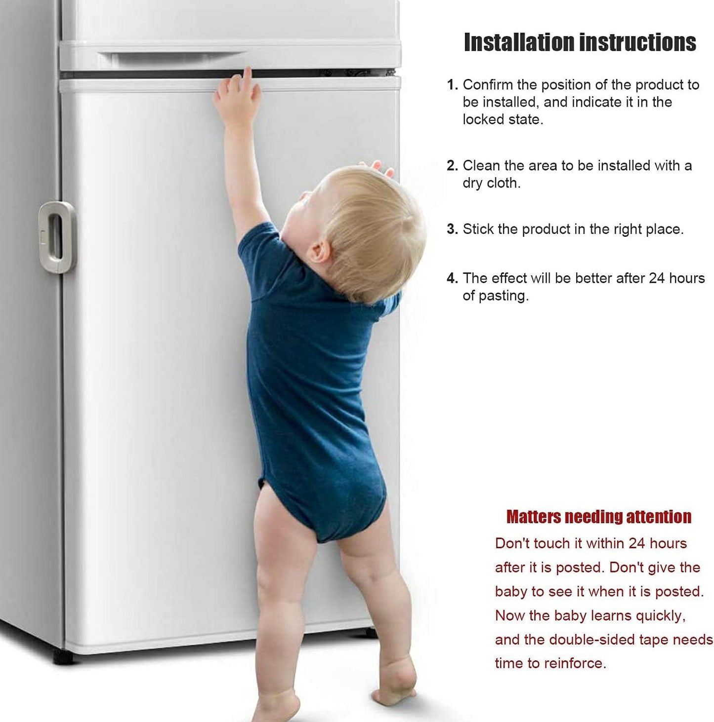 Fridge Door Safety Lock – Child Proof Refrigerator Lock with 3M Adhesive - Dealzyra