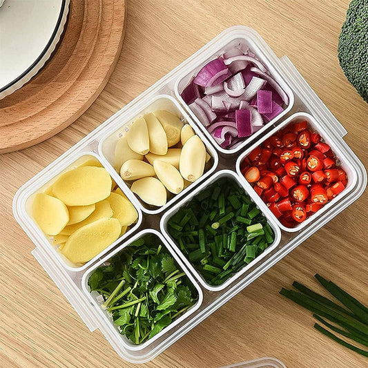 Multi-Purpose Fridge Storage Box with Drain Tray (1 Pc) | Keep Fruits & Veggies Fresh Longer - Dealzyra