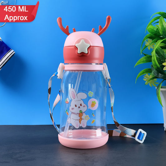 Cute Cartoon Water Bottle Approx 450ml (1 Pc)