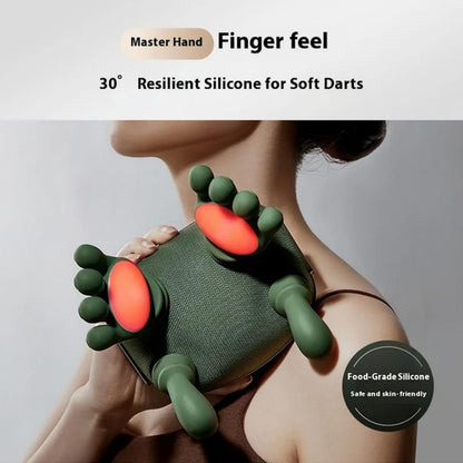 2-in-1 Rechargeable Neck & Shoulder Massager with Heat – Deep Kneading Pain Relief - Dealzyra