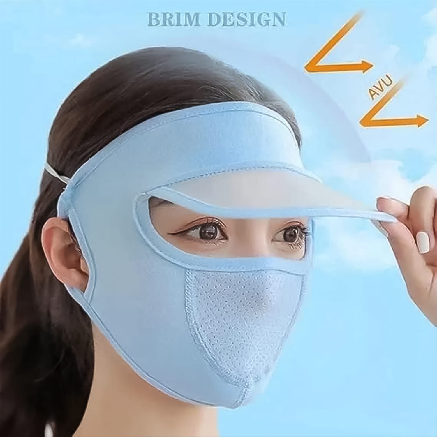 Women’s UV Protection Face Cap with Mask – Breathable Sun & Dust Shield - Dealzyra
