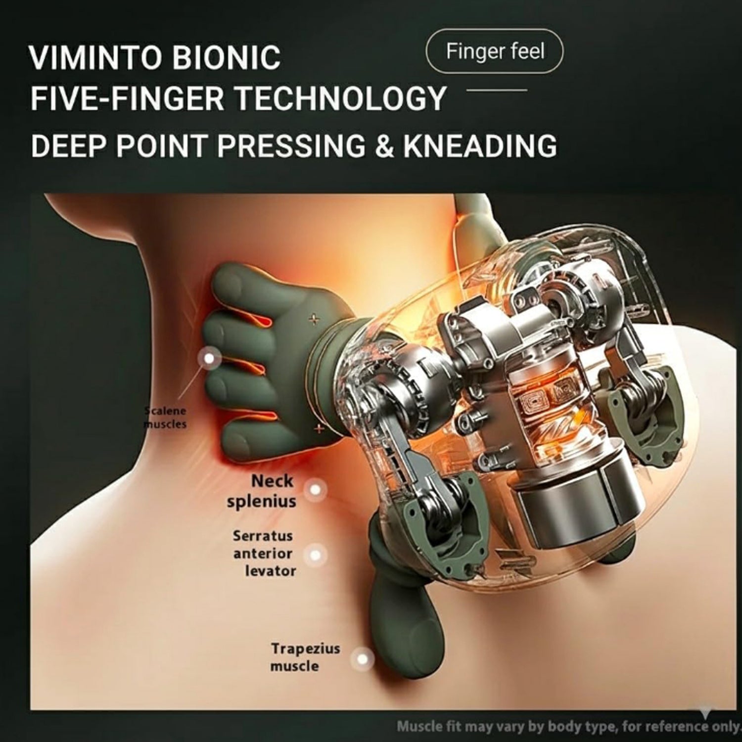 Long Rechargeable Kneading Neck  Shoulder Massager