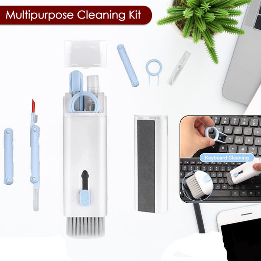 6462 7 In 1 Electronic Cleaner Kit Cleaning Kit For Monitor Keyboard Airpods Screen Dust Brush Including Soft Sweep Swipe Airpod Cleaner Pen Key Puller And Spray Bottle
