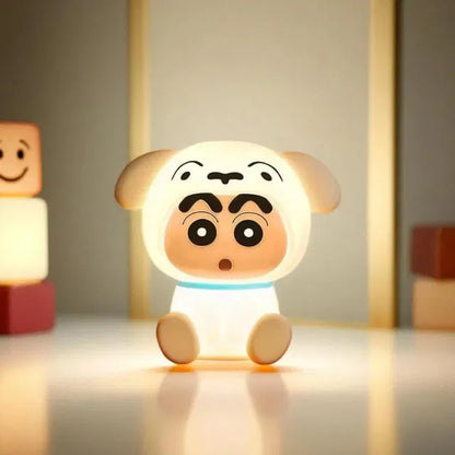 Shin-Chan Shiro LED Night Lamp – Cute Soft Glow Anime Night Light