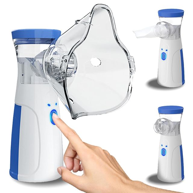 Portable Ultrasonic Mesh Nebulizer – Silent, One-Touch Inhaler for Adults & Kids