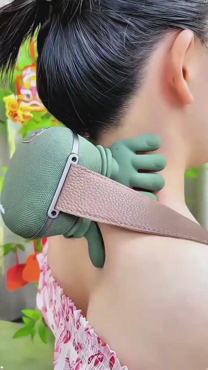 2-in-1 Rechargeable Neck & Shoulder Massager with Heat – Deep Kneading Pain Relief