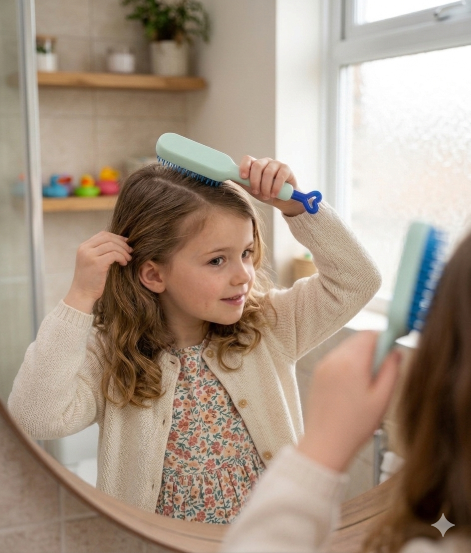 Self-Cleaning Hairbrush – Effortless Detangling with One-Push Hair Removal